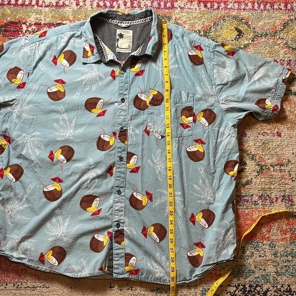 Men’s Free Planet Button Down Shirt Top Size 4X - Picture 5 of 5